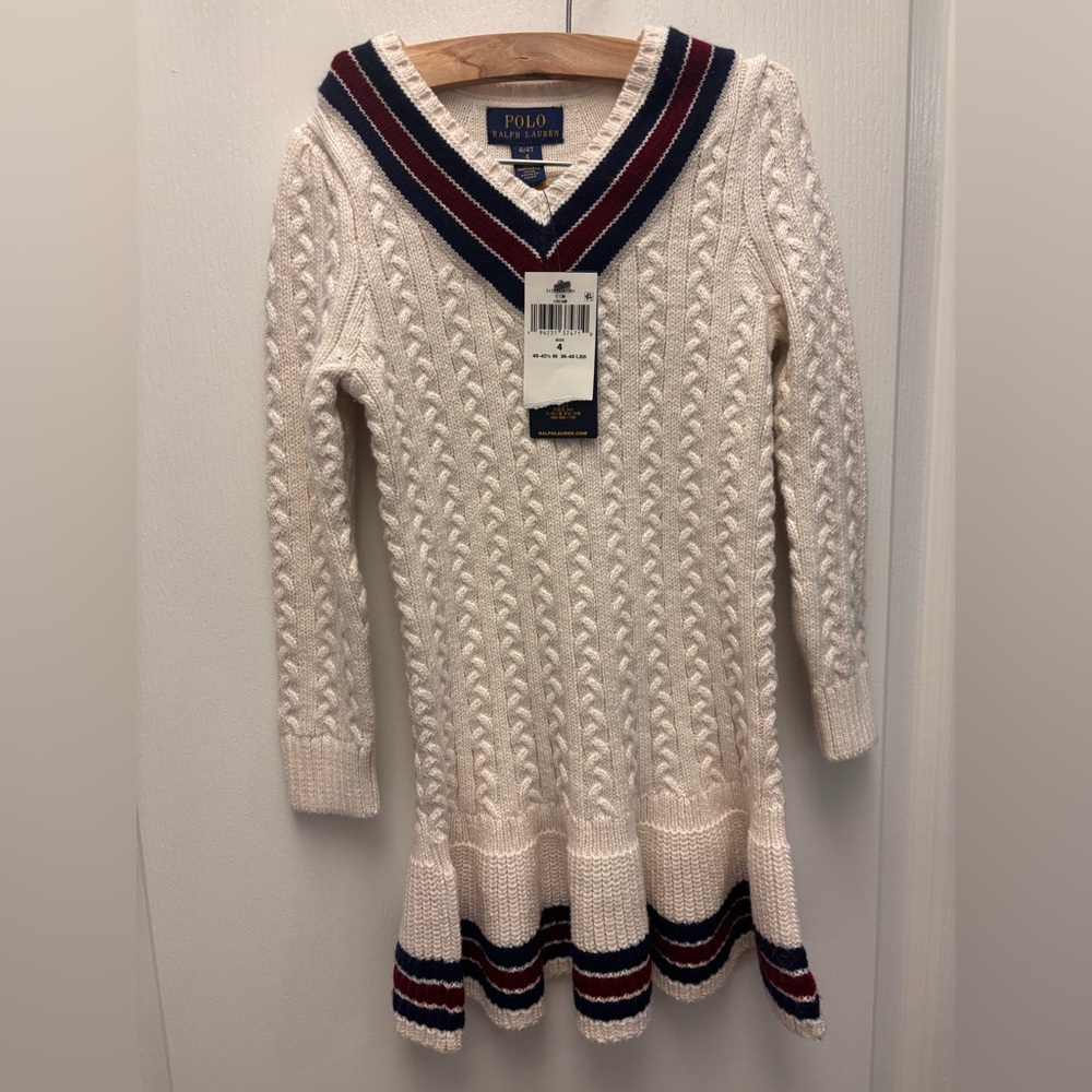 Ralph Lauren Cotton-Blend Cricket Sweater Dress